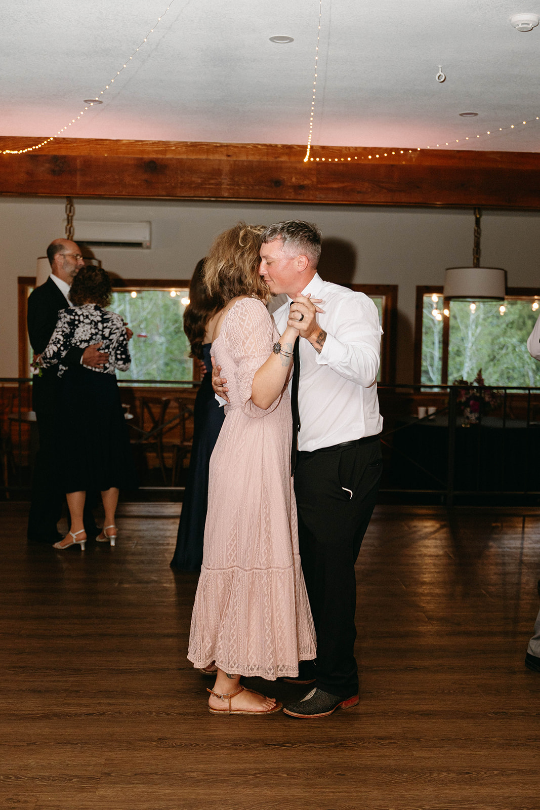 Jason and Amy celebrating — dancing / cocktail hour